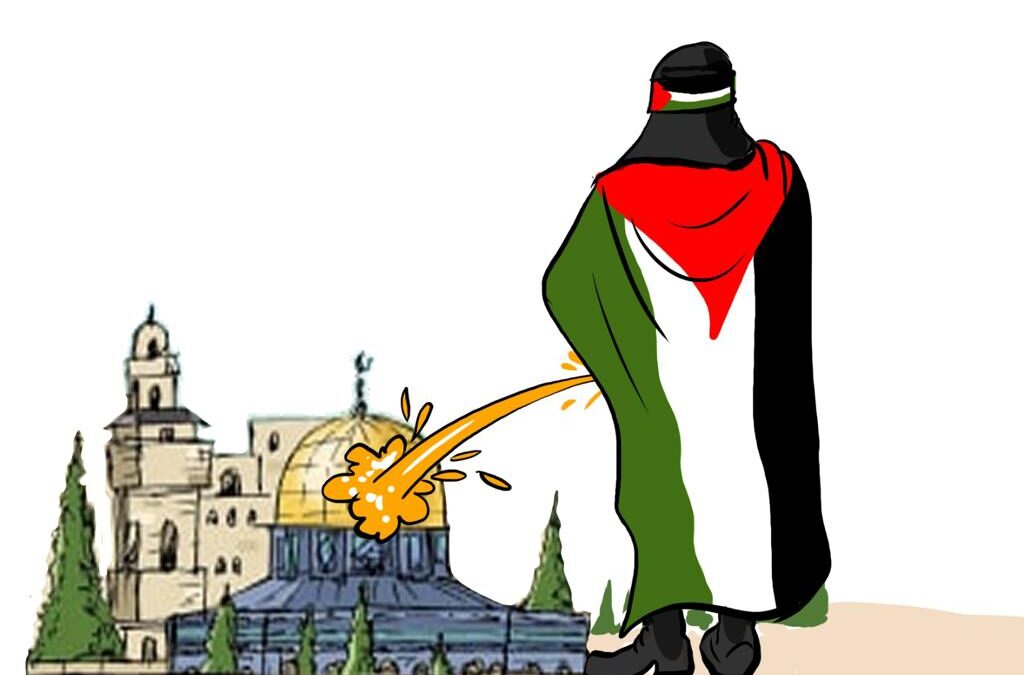 En muslim tisser på Al Aqsa-moskeen