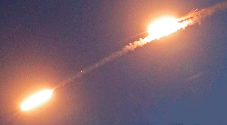 Iron dome skyder en missil ned