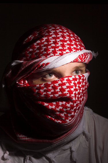 Mand med kefiyeh