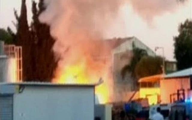 Huset i Sderot som blev ramt af en af Hamas' missiler